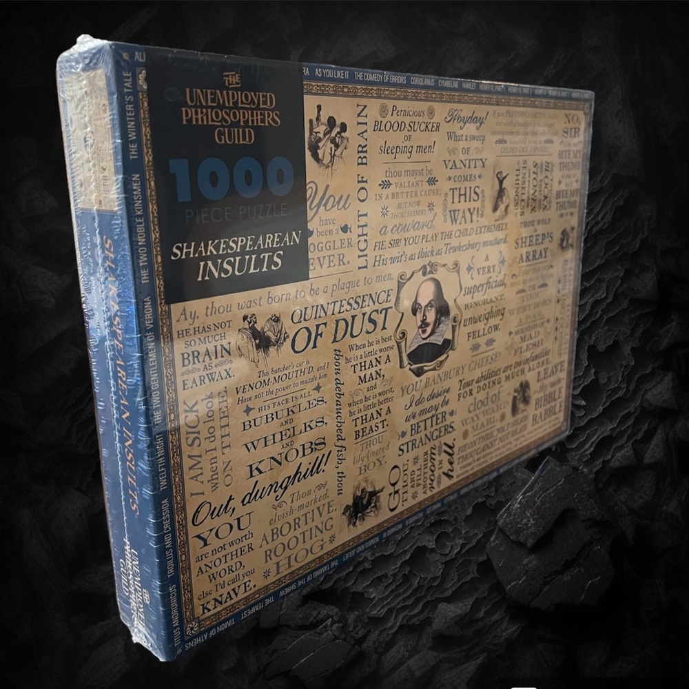 Philosophers Guild Jigsaw Puzzle Shakespearean Insults Sealed NEW family game
